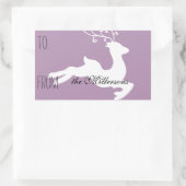 Sticker Rectangulaire Balise cadeau Reindeer (Sac)