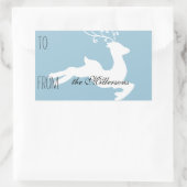 Sticker Rectangulaire Balise cadeau Reindeer (Sac)