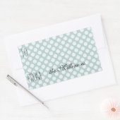 Sticker Rectangulaire Balise cadeau Visages heureux bleu (Enveloppe)