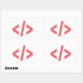 Sticker Rectangulaire Balise de programmation (Feuille)