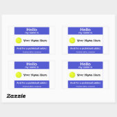 Sticker Rectangulaire Balise Nom anonyme des addicts de Pickleball (Feuille)
