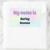 Sticker Rectangulaire Balise Nom du chat Cool Pet Star (Sac)