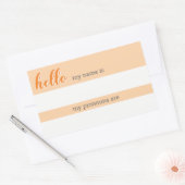 Sticker Rectangulaire Balise Nom et Pronoun - Orange (Enveloppe)