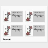 Sticker Rectangulaire Balise Sanguin et Plaque Rose (Feuille)