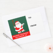 Sticker Rectangulaire Balises cadeaux de Noël de baseball (Enveloppe)