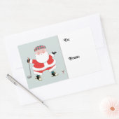 Sticker Rectangulaire Balises cadeaux de Noël de golf (Enveloppe)