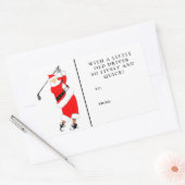 Sticker Rectangulaire Balises cadeaux de Noël de golf (Enveloppe)