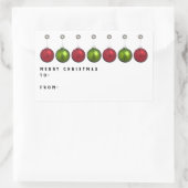 Sticker Rectangulaire Balises cadeaux de Noël personnalisées (Sac)