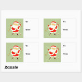 Sticker Rectangulaire Balises cadeaux de vacances de golf (Feuille)