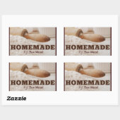 Sticker Rectangulaire Balises cadeaux faites maison par VOUS (Feuille)