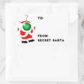 Sticker Rectangulaire Balises cadeaux Secret Père Noël (Sac)