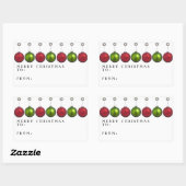 Sticker Rectangulaire Balises de cadeaux de Noël (Feuille)