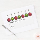 Sticker Rectangulaire Balises de cadeaux de Noël (Enveloppe)