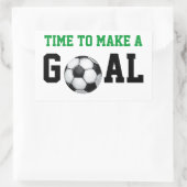 Sticker Rectangulaire Balle de football, faire un but (Sac)