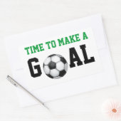 Sticker Rectangulaire Balle de football, faire un but (Enveloppe)