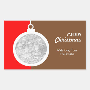 Sticker Rectangulaire Balle décorative de Noël