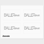 Sticker Rectangulaire "Baller" Ballerine (Feuille)