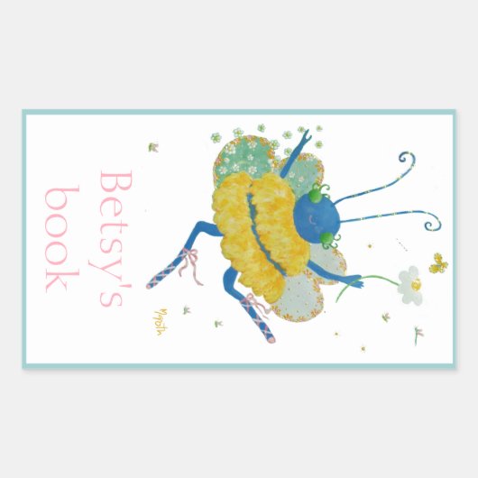 Sticker Rectangulaire Ballerina Bee (Devant)