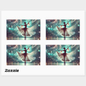 Sticker Rectangulaire Ballerina spatiale (Feuille)
