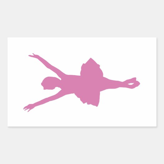 Sticker Rectangulaire Ballet rose (Devant)