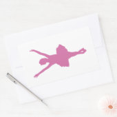 Sticker Rectangulaire Ballet rose (Enveloppe)