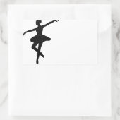 Sticker Rectangulaire Ballet simple Ballerina noir blanc (Sac)
