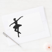 Sticker Rectangulaire Ballet simple Ballerina noir blanc (Enveloppe)