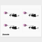 Sticker Rectangulaire Balloon Girl (Feuille)
