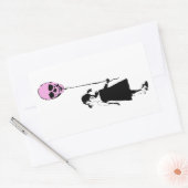 Sticker Rectangulaire Balloon Girl (Enveloppe)