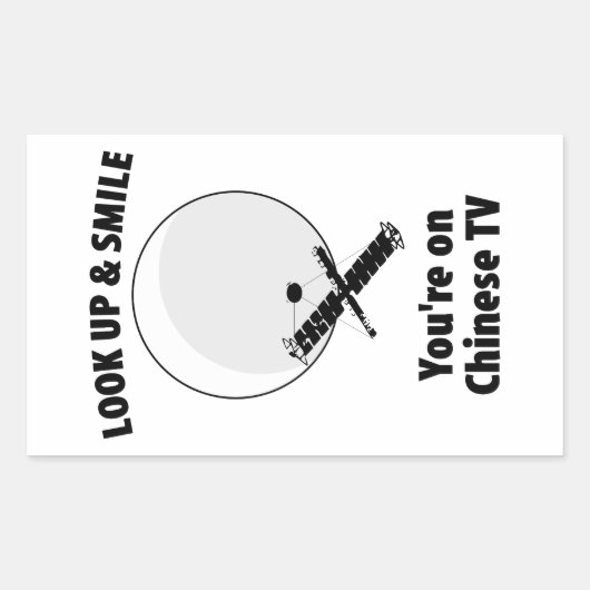 Sticker Rectangulaire Ballotte Chinoise Cherche Et Sourit (Devant)