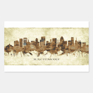 Sticker Rectangulaire Baltimore Maryland