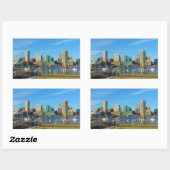 Sticker Rectangulaire Baltimore Skyline de Federal Hill (Feuille)