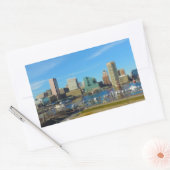 Sticker Rectangulaire Baltimore Skyline de Federal Hill (Enveloppe)
