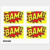 STICKER RECTANGULAIRE BAM COMICBOOK SONS ACTIONS LOUD COMICS CARTOONS (Feuille)