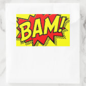 STICKER RECTANGULAIRE BAM COMICBOOK SONS ACTIONS LOUD COMICS CARTOONS (Sac)