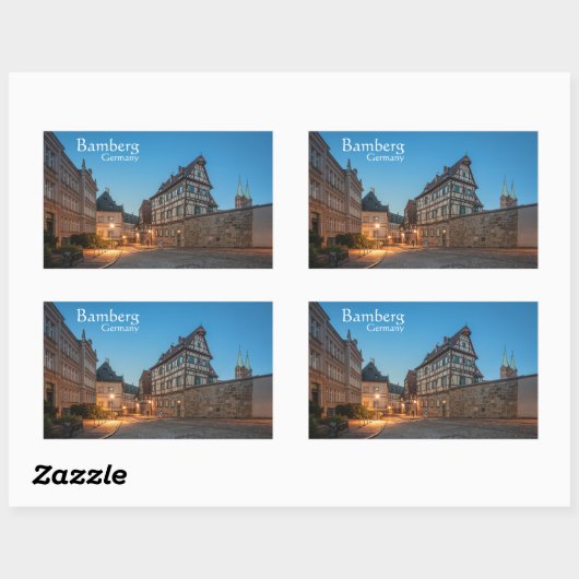 Sticker Rectangulaire Bamberg Allemagne (Feuille)