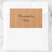 Sticker Rectangulaire Bambou naturel apparence du grain de bois (Sac)