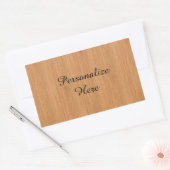 Sticker Rectangulaire Bambou naturel apparence du grain de bois (Enveloppe)
