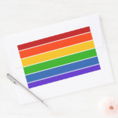 Sticker Rectangulaire Bande arc-en-ciel (Enveloppe)