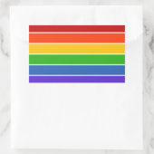 Sticker Rectangulaire Bande arc-en-ciel (Sac)