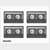 Sticker Rectangulaire Bande Cassette (Feuille)