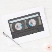 Sticker Rectangulaire Bande Cassette (Enveloppe)