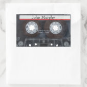 Sticker Rectangulaire Bande Cassette Rétro (Sac)