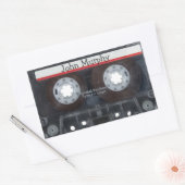 Sticker Rectangulaire Bande Cassette Rétro (Enveloppe)