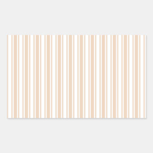 Sticker Rectangulaire Bande de bonbons beige et blanche