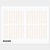 Sticker Rectangulaire Bande de bonbons beige et blanche (Feuille)