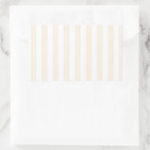 Sticker Rectangulaire Bande de bonbons beige et blanche (Sac)