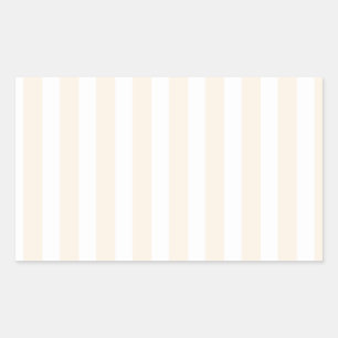 Sticker Rectangulaire Bande de bonbons beige et blanche