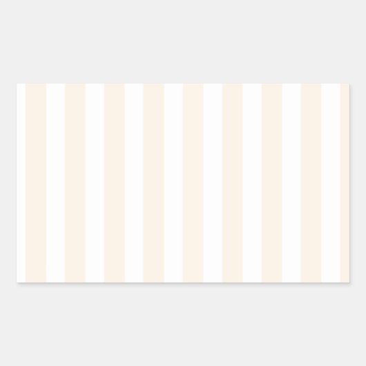 Sticker Rectangulaire Bande de bonbons beige et blanche (Devant)