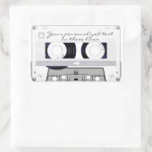 Sticker Rectangulaire Bande de cassette - blanc - (Sac)